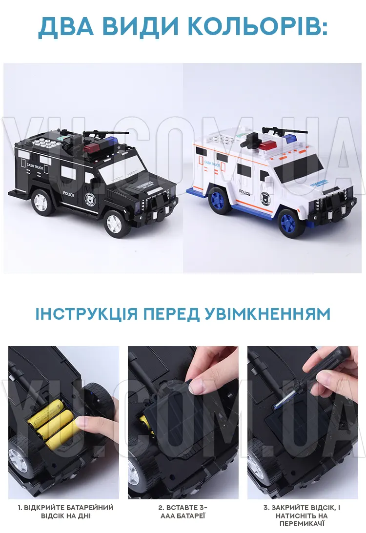 Электронная копилка-сейф Машина полиции Hummer Piggy bank Электронная копилка-сейф Машина полиции Hummer Piggy bank